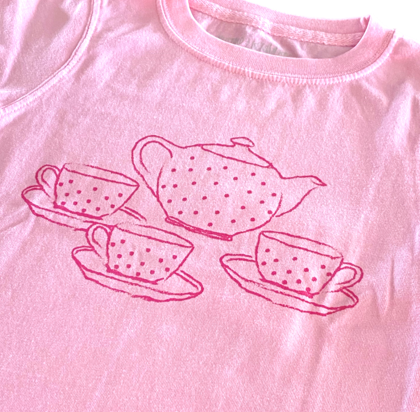 Lt Pink Teapot Tee