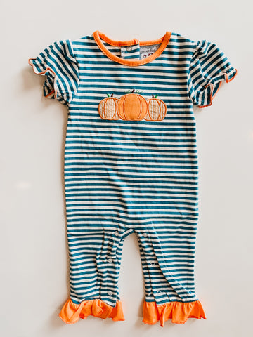 Pumpkin Patch Appl Girls Romper