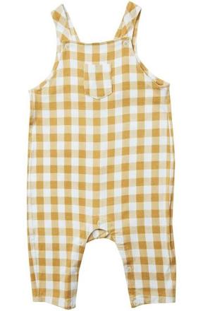 Gingham Honey Pocket Coveralls *Orange