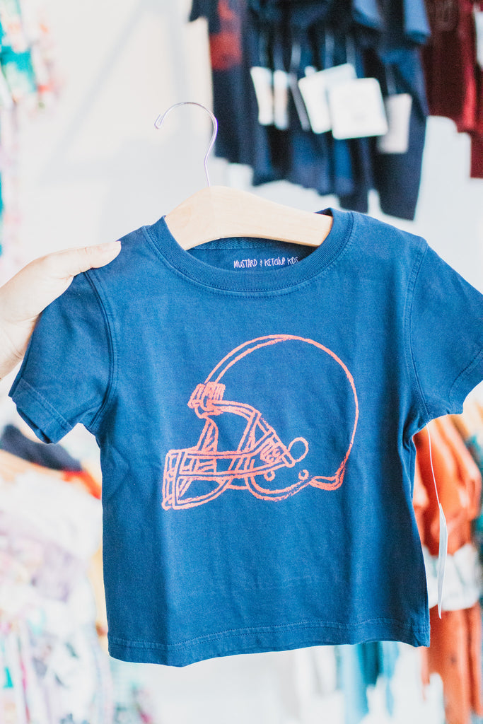 SS Navy/Red Helmet T Shirt