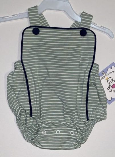 Isaac Sunsuit **Sage Stripe