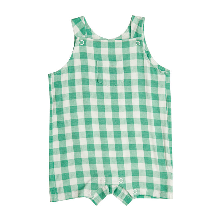 Gingham Overall Shortie Green