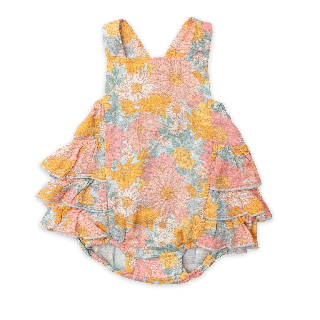 GROOVY GARDEN Ruffle Sunsuit