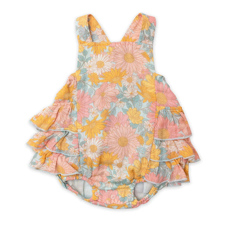 GROOVY GARDEN Ruffle Sunsuit