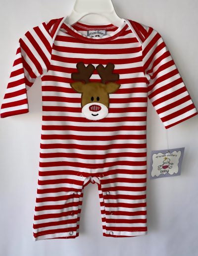 Reindeer Appl Boys Romper