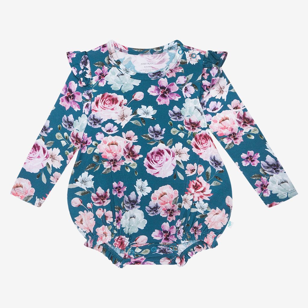 Keisha - Long Sleeve Ruffled Bubble Romper