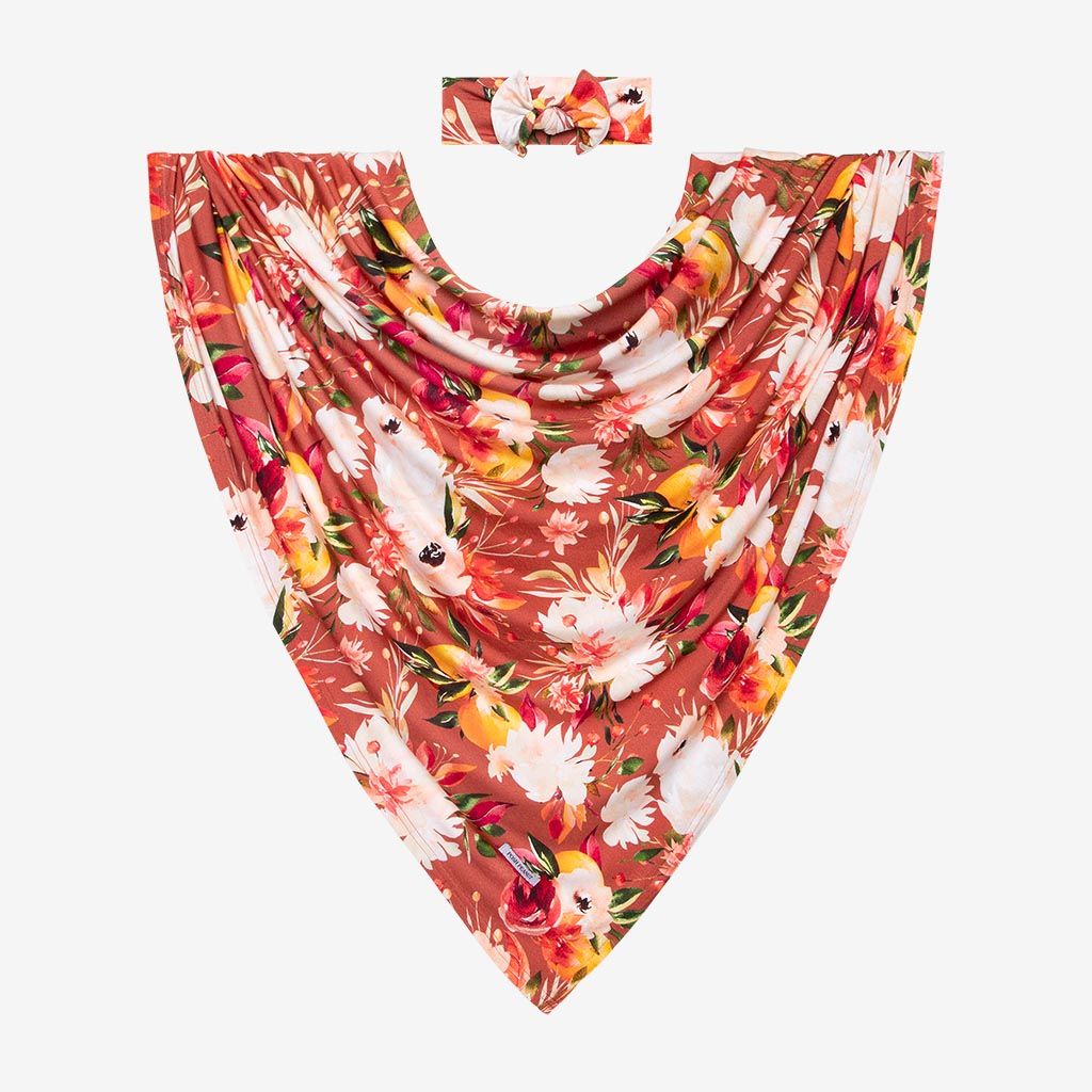 Leonora Infant Swaddle & Headwrap Set
