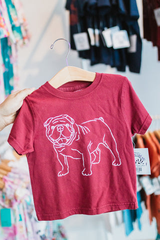 Maroon Bulldog T Shirt