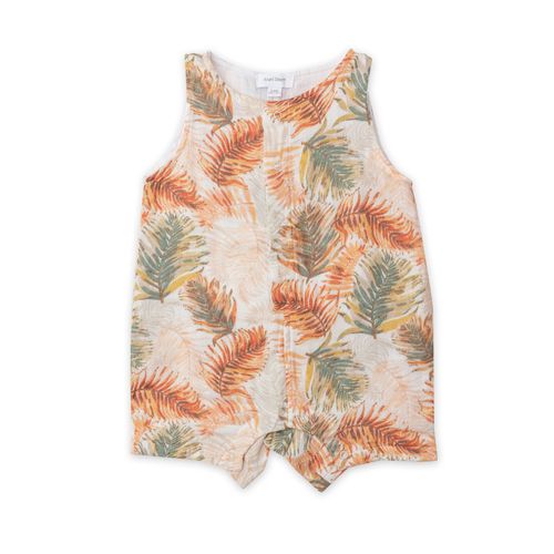 Palm Leaves / Multi Slevless Shortie Romper