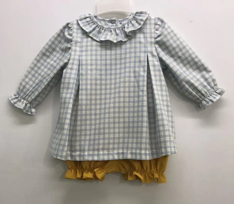 Autumn Plaid Girls Bloomer Set