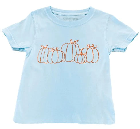 Light Blue Pumpkin T Shirt