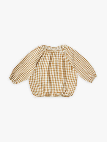 CINCH LONGSLEEVE TEE & BLOOMER SET | HONEY GINGHAM