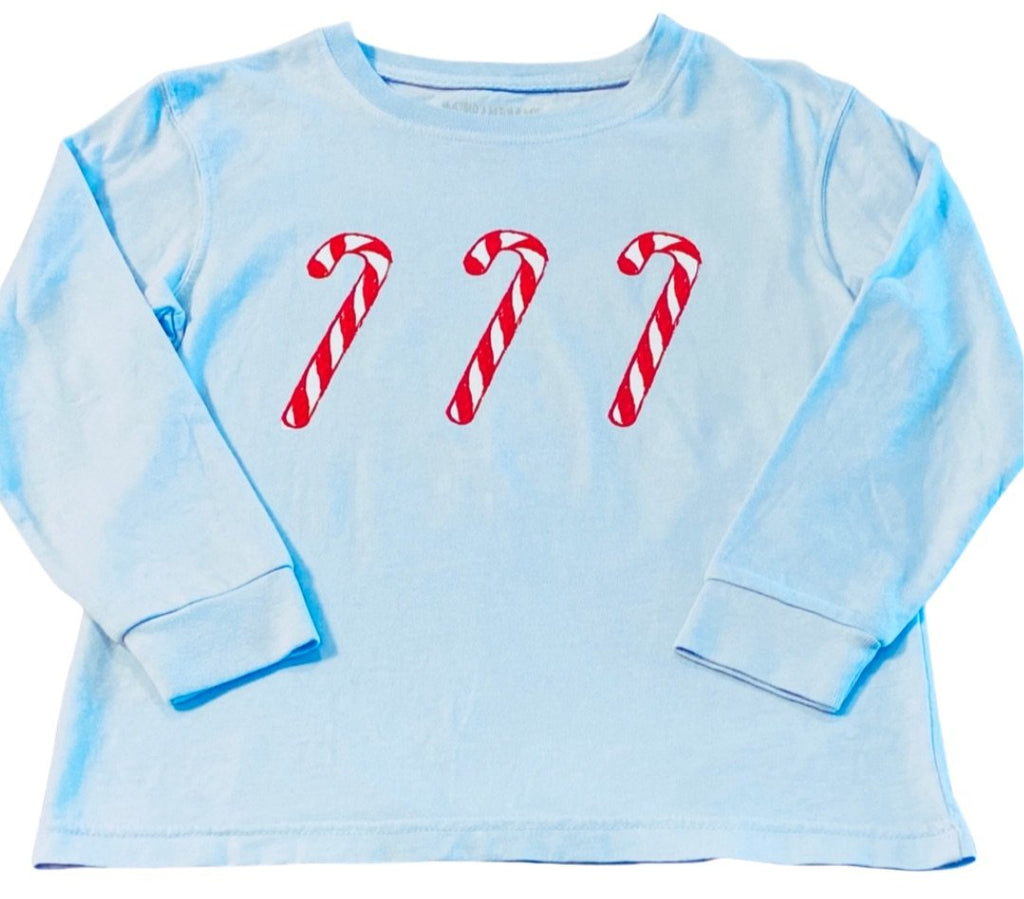 LS Light Blue Candy Canes T Shirt