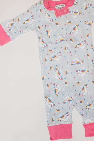 Unicorn Floatie Zipped Pajama PK