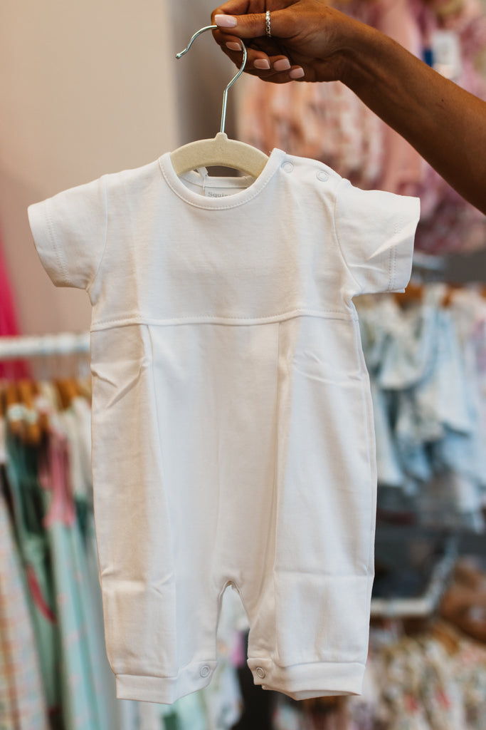 White Romper with White Trim