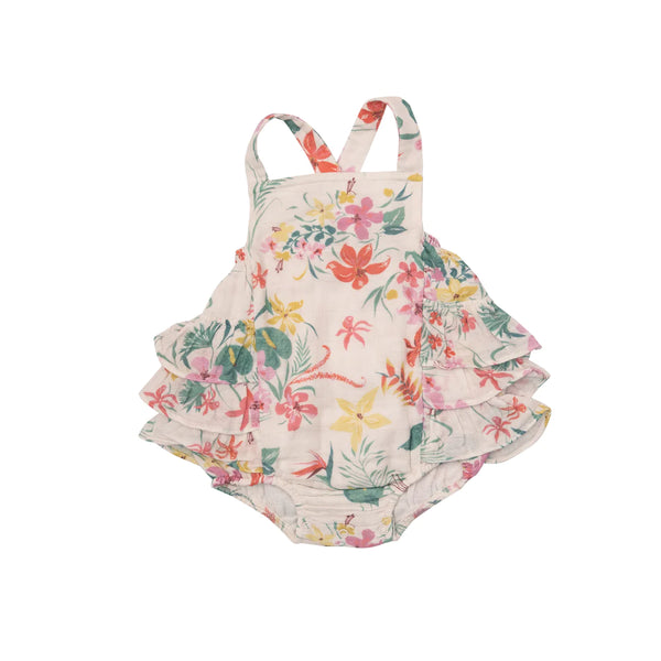 LEILANI FLORAL Ruffle Sunsuit